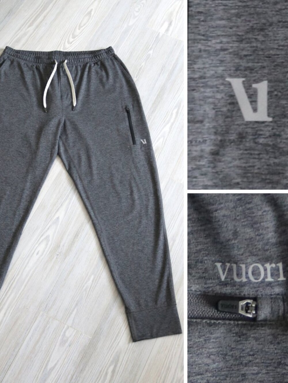 Vuori Sunday Performance Jogger Men's Gray Athleisure Gym V416 Size Large